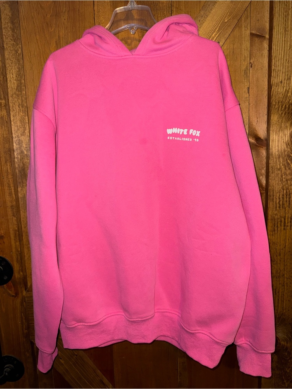 White Fox Boutique Pink Oversized Hoodie Sweatshirt Medium